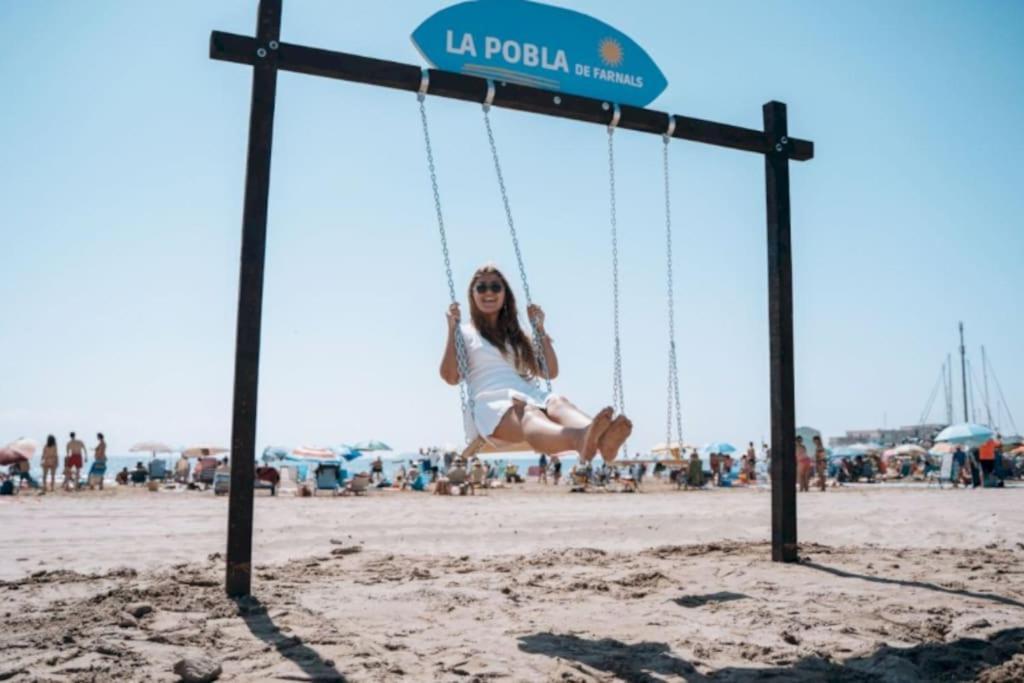 Coqueto Apartamento De Playa Con Piscina Y Terraza Valencia Exterior foto
