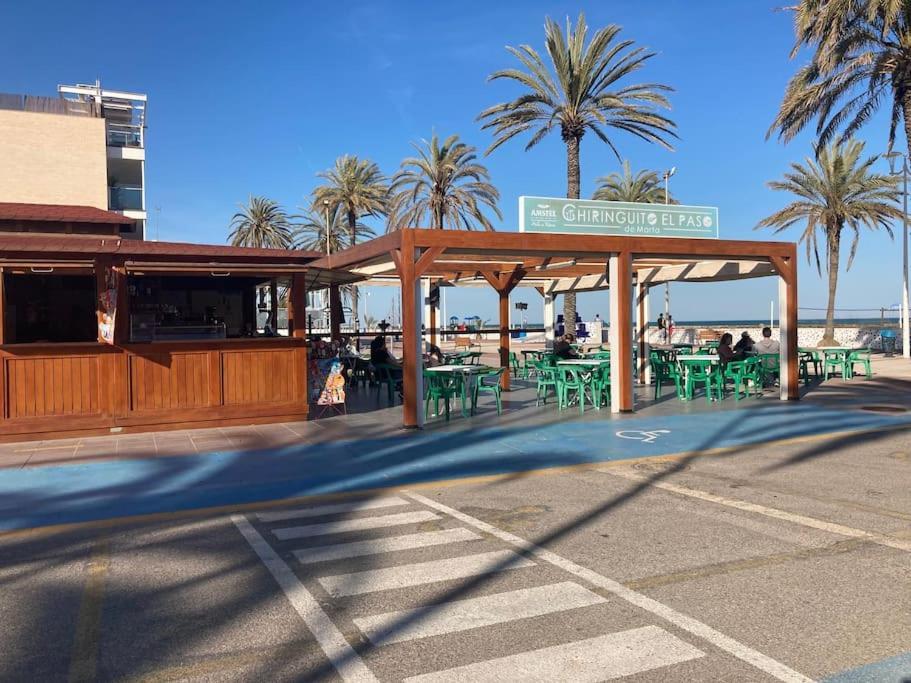 Coqueto Apartamento De Playa Con Piscina Y Terraza Valencia Exterior foto